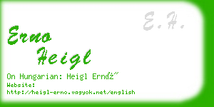 erno heigl business card